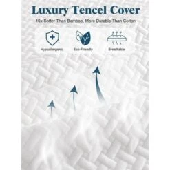 Dyonery 8 Inch Twin Size Extra Firm Memory Foam Mattresses With Tencel Cover, Premier Cooling Green Tea/Gel Bed Mattresses In Box, 75'' X 39'' -Comforters Store GUEST d8d9c0c3 982f 410c bfb4 edccf1da1920