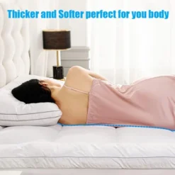 PDTEND White Extra Thick King Mattress Pad - Ventilated Soft Mattress Pads Cover -Comforters Store GUEST d9a96514 9211 4217 9942 2bec73325950