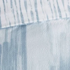 3pc Brush Stroke Oversized Reversible Seersucker Duvet Cover Set Blue - N Natori -Comforters Store GUEST dd373706 033d 45a4 821d 704256f34861
