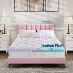 Dyonery 3" Full Size Dual Layer Memory Foam Mattress Egg Crate Firm Cooling Gel Memory Foam&Soft Pillow Top Mattress, Fits 8-21 Inches Deep Pocket