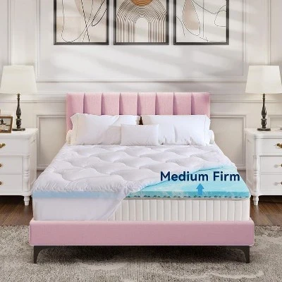 Dyonery 3" Full Size Dual Layer Memory Foam Mattress Egg Crate Firm Cooling Gel Memory Foam&Soft Pillow Top Mattress, Fits 8-21 Inches Deep Pocket 3 Dyonery 3" Full Size Dual Layer Memory Foam Mattress Egg Crate Firm Cooling Gel Memory Foam&Soft Pillow Top Mattress, Fits 8-21 Inches Deep Pocket