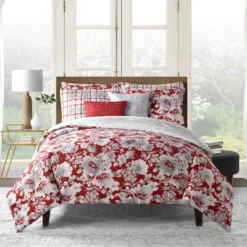Eva Bed In A Bag Comforter Set Red/White/Gray - Lanwood Home -Comforters Store GUEST e1a9e976 e73e 4cb7 8b75 e998910a1e95