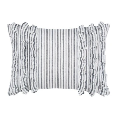 Laura Ashley Annalise Floral 100% Cotton Duvet Cover Bonus Set Gray 10 Laura Ashley Annalise Floral 100% Cotton Duvet Cover Bonus Set Gray - Image 8