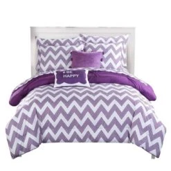 Foxville Pinch Pleated And Ruffled Chevron Print Reversible Multi Piece Comforter Set - Chic Home Design® -Comforters Store GUEST f1874e49 322b 4c31 820c 0cfcdb070871
