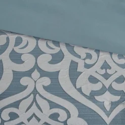 Madison Park 8pc Eilot Jacquard Comforter Set Aqua Green -Comforters Store GUEST f3283466 dd36 4ff1 bf2d b7a1adfb4a38