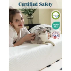 Dyonery 8 Inch Twin Size Extra Firm Memory Foam Mattresses With Tencel Cover, Premier Cooling Green Tea/Gel Bed Mattresses In Box, 75'' X 39'' -Comforters Store GUEST f405e684 fda8 418d bcb8 075100c02623