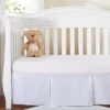 Everyday Kids White Pleated Crib Skirt – 100% Cotton, 14" Drop, Fits Standard Cribs, Split Corners For Easy Use, Nursery Bedding For Boys And Girls -Comforters Store GUEST f4eaa0bb 2fe1 4d1a bf6f ea83364bdbe8
