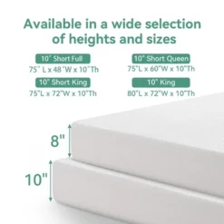 Dyonery RV Mattress Short Queen 8" Memory Foam Mattresses,Premium Cooling Green Tea/Gel Medium Firm Bed-Mattress, For Camper/Trailer/Truck,75'' X 60'' -Comforters Store GUEST f599a009 bb3c 4292 81a5 0be651ea4013
