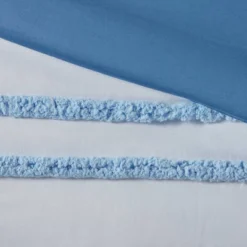 Striped Piper Cotton Comforter Set With Chenille Trim -Comforters Store GUEST fa999766 bc81 4c78 ade3 3dc90257fca9